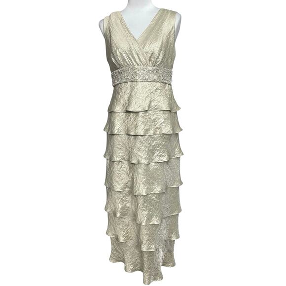 EUC - R & M Richards Layered Metallic Dress - Picture 2 of 6